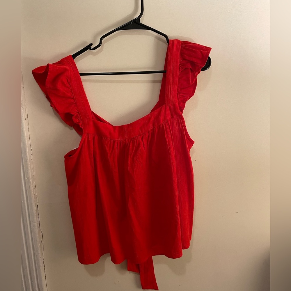 H&M Red Ruffle Tank Top - Picture 2 of 6